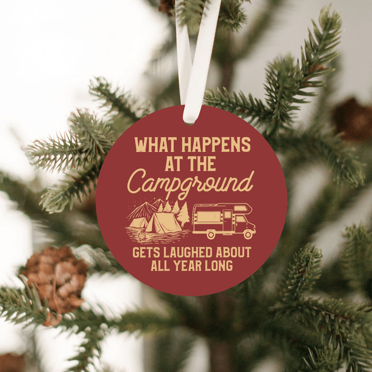 Funny Camping Christmas Gift Ornament