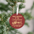 Funny Camping Christmas Gift Ornament
