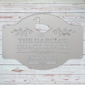 Custom Quack Shack sign for duck coop door or outdoor wall