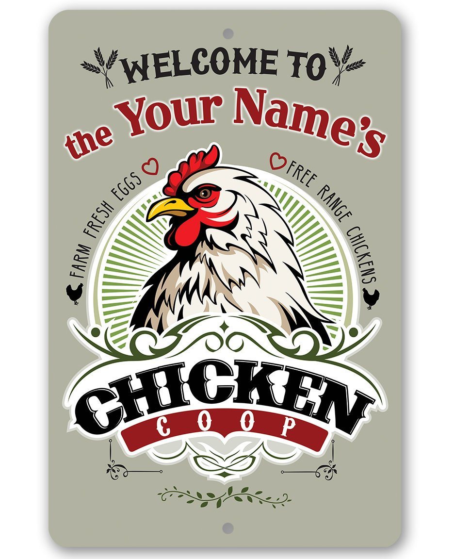 Personalized Chicken Coop Metal Sign | Custom Farm Name