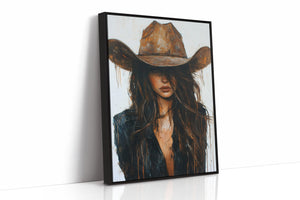 bold cowgirl print for bedroom living room or entryway