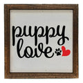 6x6 Puppy Love Valentine's Day Sign | Farmhouse World