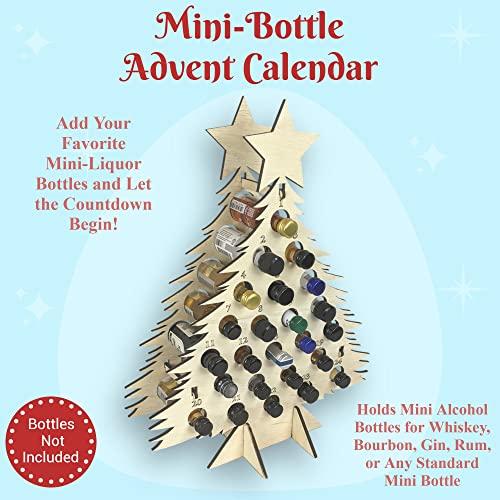 wooden alcohol advent calendar farmhouse style