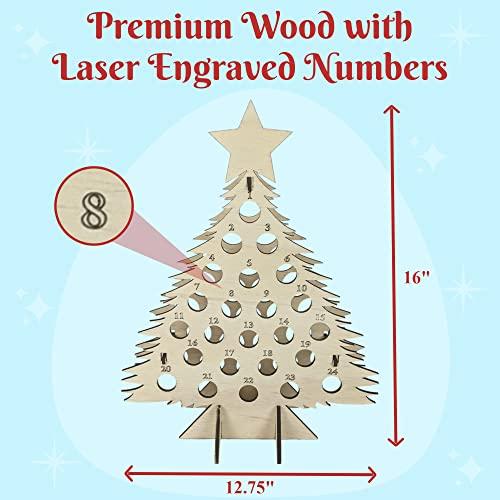 rustic alcohol advent calendar display