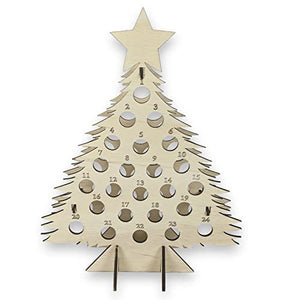wooden advent calendar for mini bottles