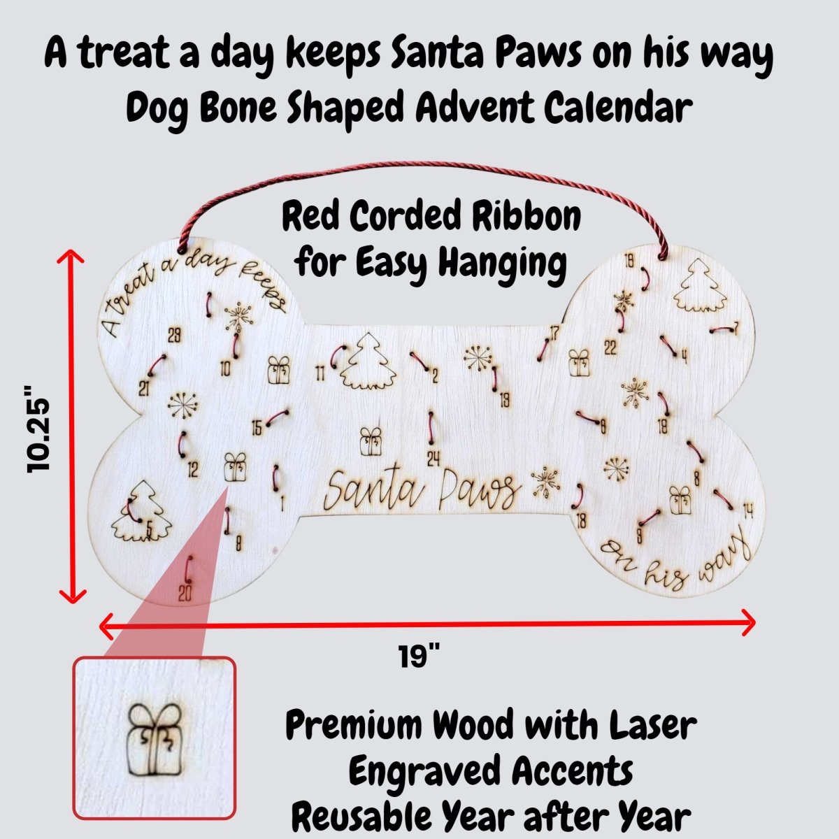 dog christmas advent calendar festive design