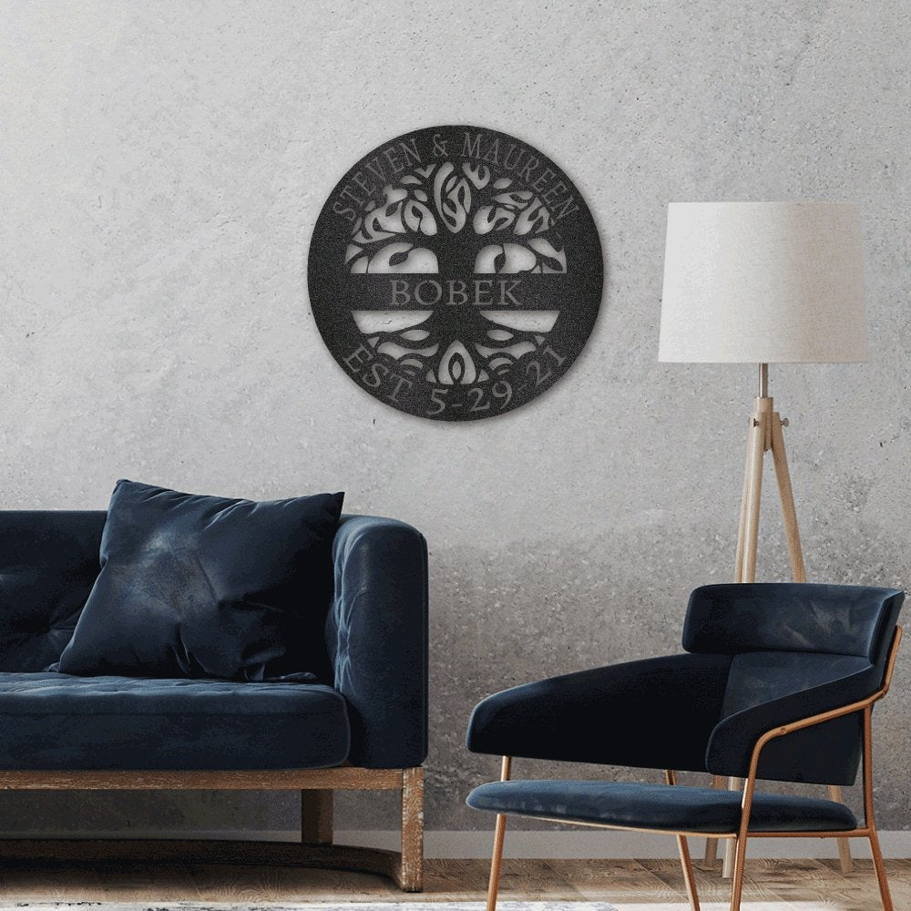 Established Family Signs with Tree of Life Wall Art | Farmhouse World