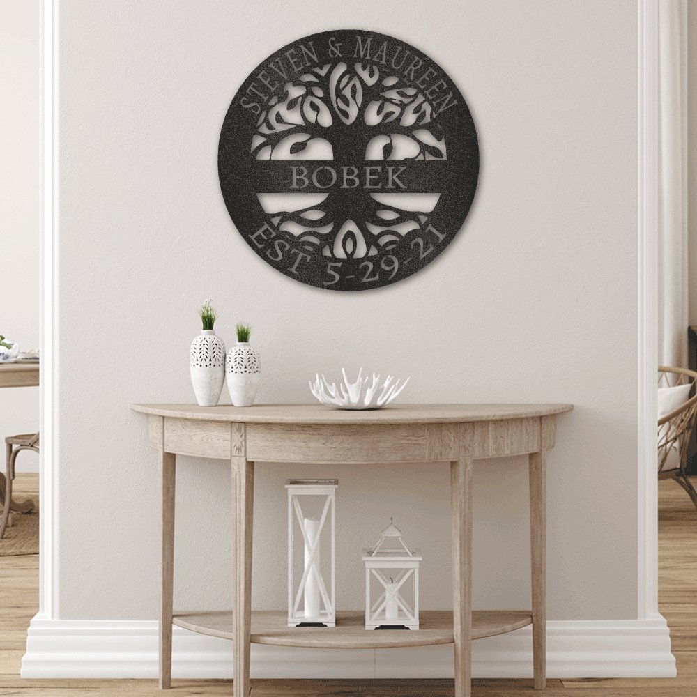 Established Family Signs with Tree of Life Wall Art | Farmhouse World