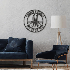 Family Monogrammed Sign Personalized with Names & Established Date | Farmhouse World