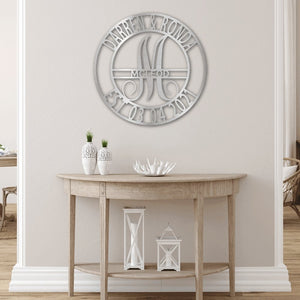 Family Monogrammed Sign Personalized with Names & Established Date | Farmhouse World