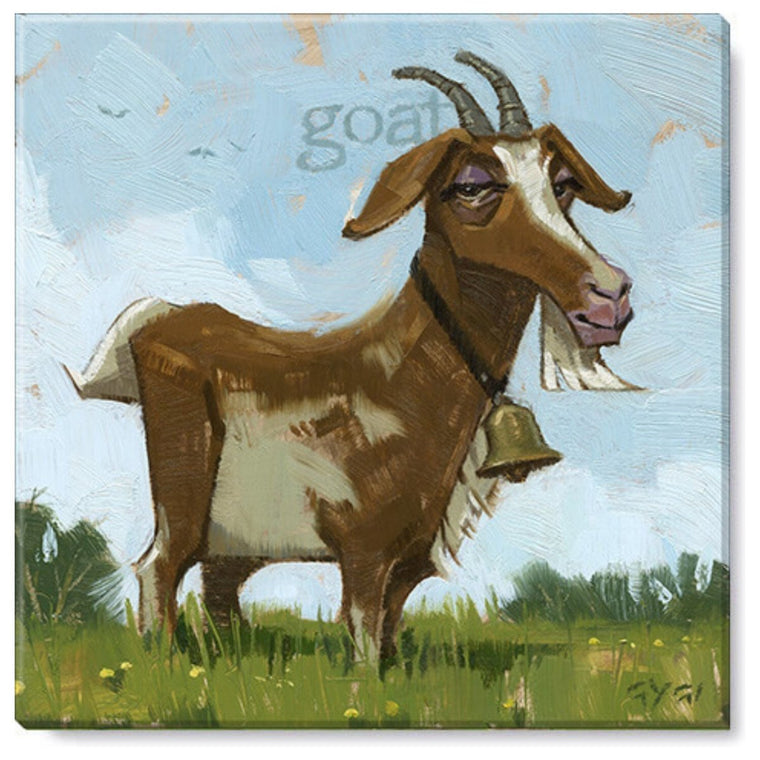 Fanciful Goat Gallery Wrapped Canvas Wall Art - 5" to 48" Sizes | Farmhouse World