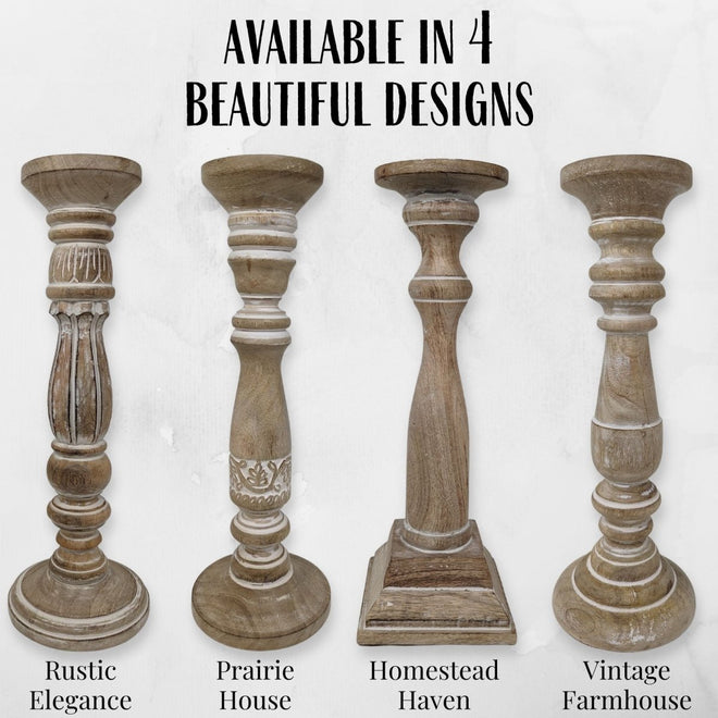Farmhouse Candle Holders - 4 Styles | Farmhouse World