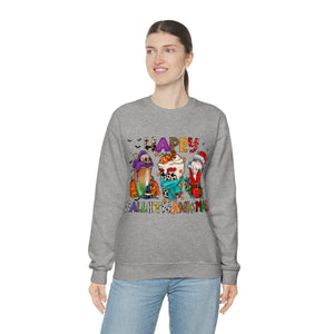 Funny Happy Hallothanksmas Coffee Lover Western Sweatshirt | Farmhouse World