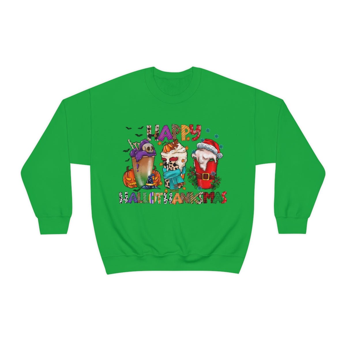 Funny Happy Hallothanksmas Coffee Lover Western Sweatshirt | Farmhouse World