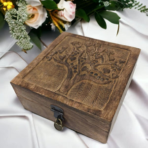 Hand-Carved "Tree of Love" Box | Farmhouse World