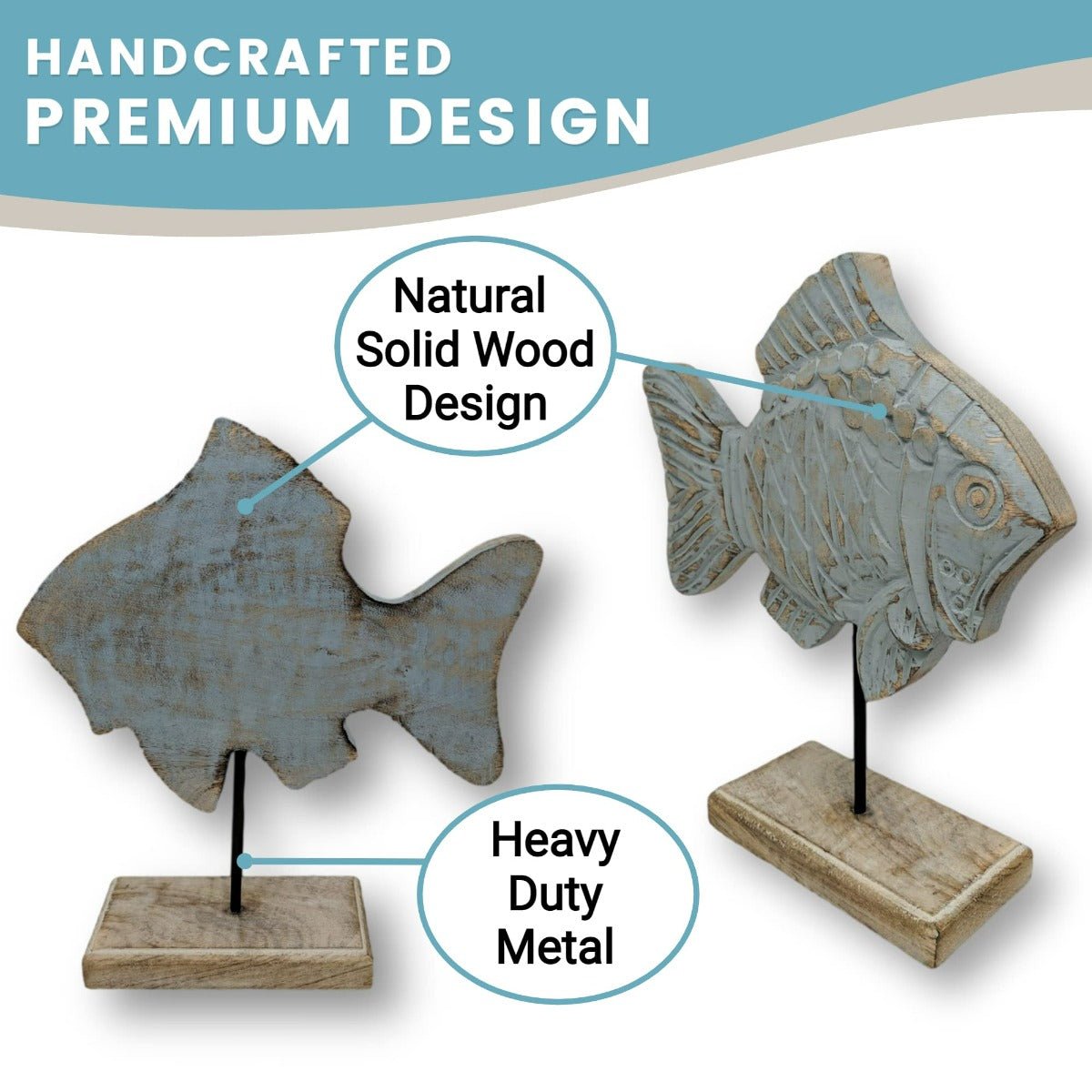 Handcarved Damsel Fish | Farmhouse World