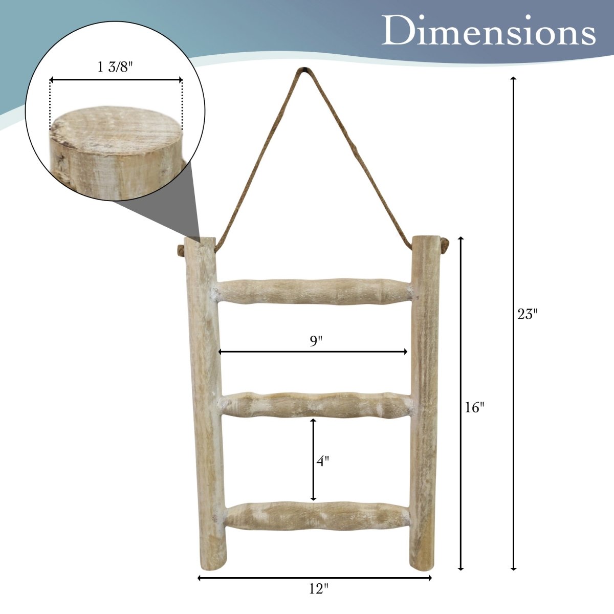 Hanging Ladder Towel Rack | Farmhouse World