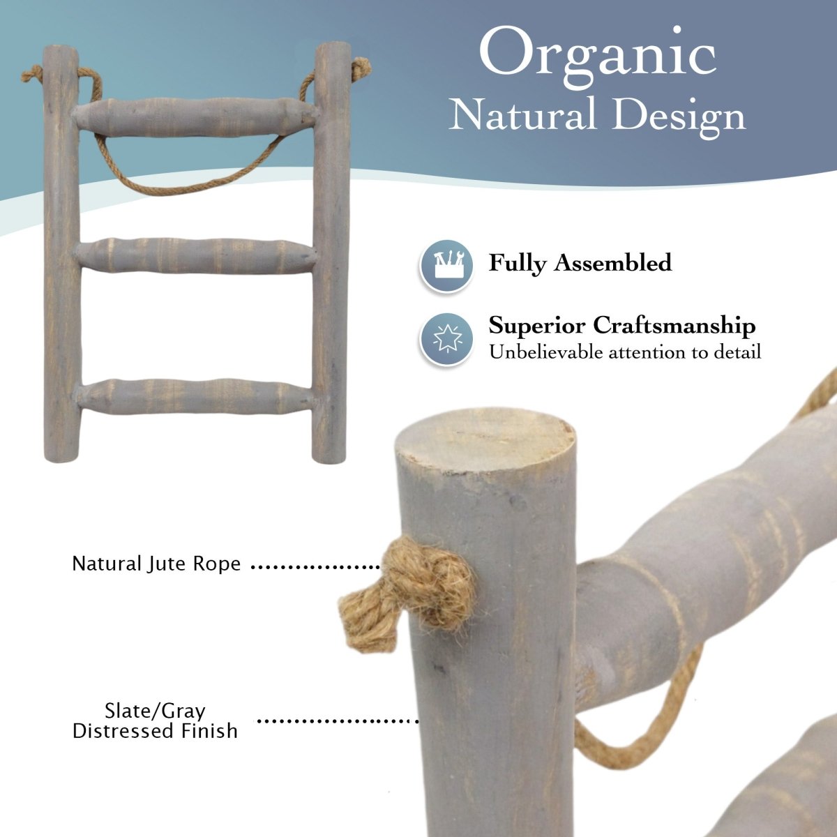 Hanging Ladder Towel Rack | Farmhouse World