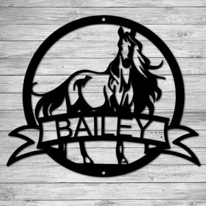 Majestic Horse Personalized Sign | Farmhouse World