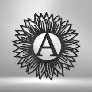 Monogram Sunflower Wall Art | Farmhouse World