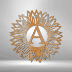Monogram Sunflower Wall Art | Farmhouse World