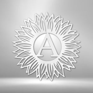 Monogram Sunflower Wall Art | Farmhouse World
