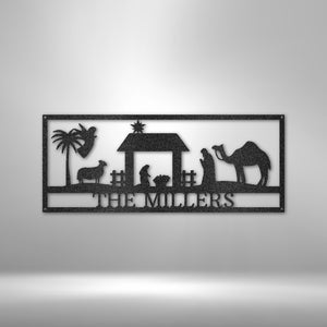 Nativity Monogram - Steel Sign | Farmhouse World