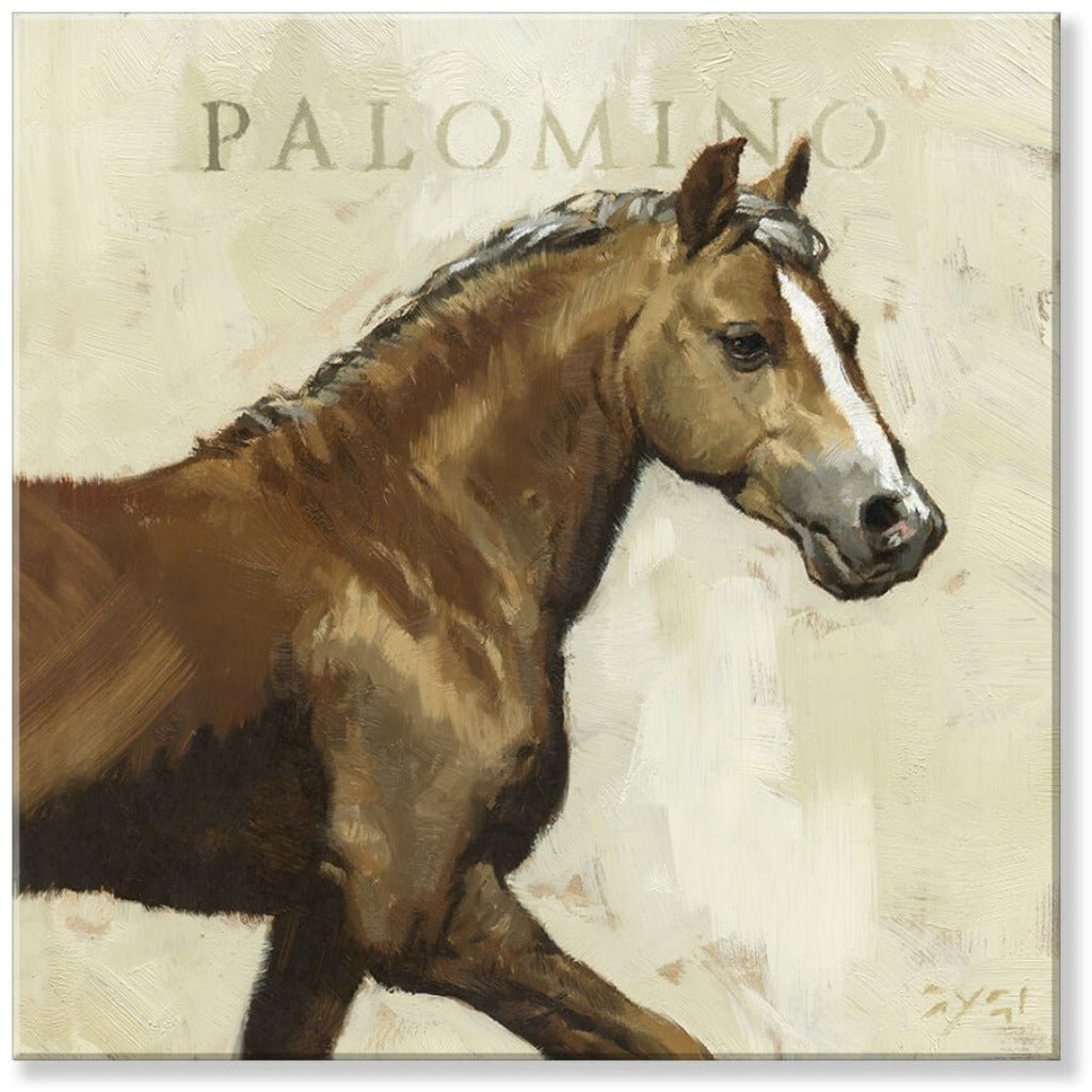 Palomino Horse Gallery Wrapped Canvas Wall Art - 5" to 48" Sizes | Farmhouse World