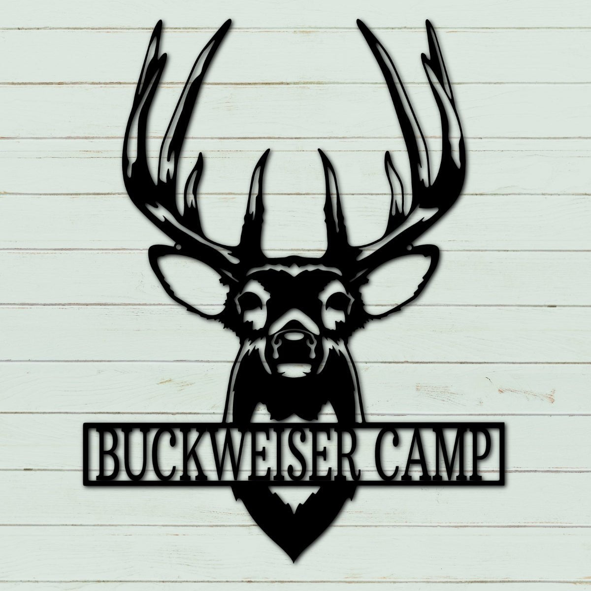 Personalized Buck Deer Mount - Steel Sign | Farmhouse World