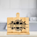 Personalized Cookbook Stand with Sunflowers | Farmhouse World