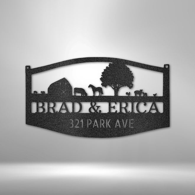 Personalied Farm Scene Sign | Farmhouse World