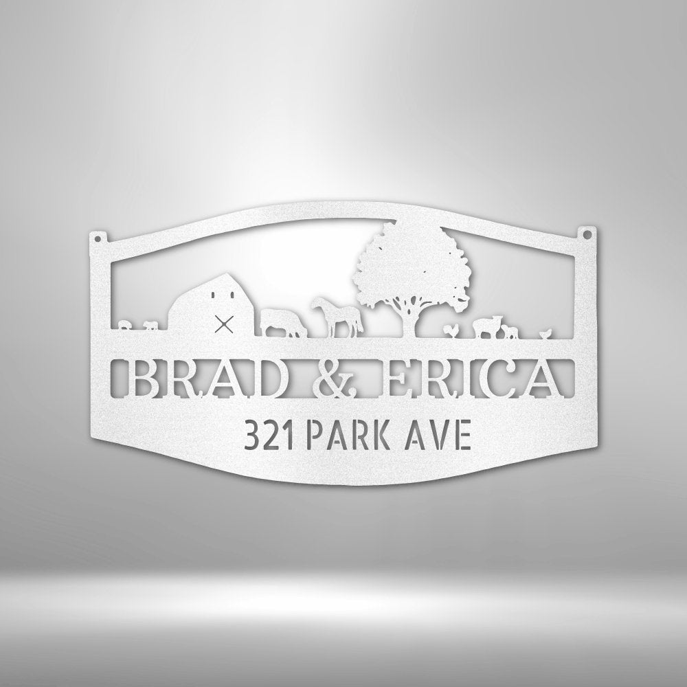 Personalized Farm Scene Sign | Farmhouse World
