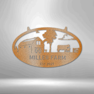Personalized Farmstead Metal Sign | Farmhouse World