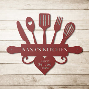 Personalized Kitchen Metal Sign | Farmhouse World