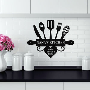 Personalized Kitchen Metal Sign | Farmhouse World