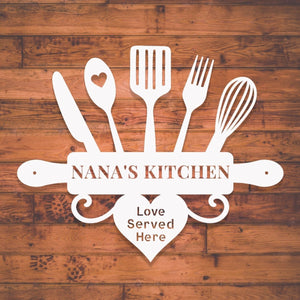 Personalized Kitchen Metal Sign | Farmhouse World