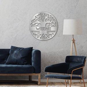 Personalized Tree of Life Metal Sign Wall Art | Farmhouse World