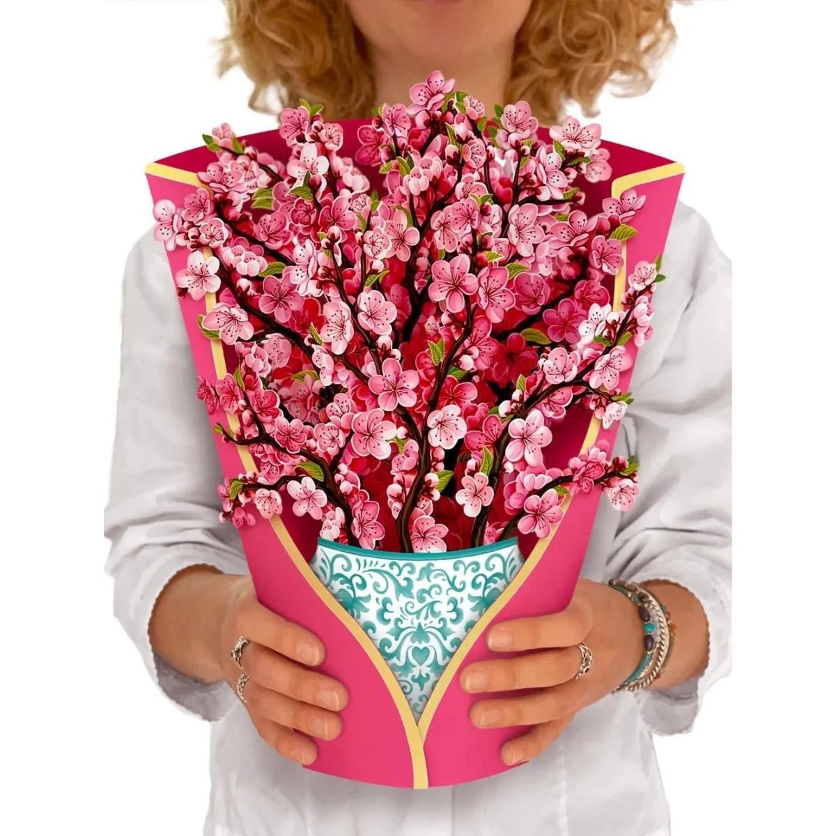 Pop-Up Flower Bouquet Greeting Card - Cherry Blossom | Farmhouse World
