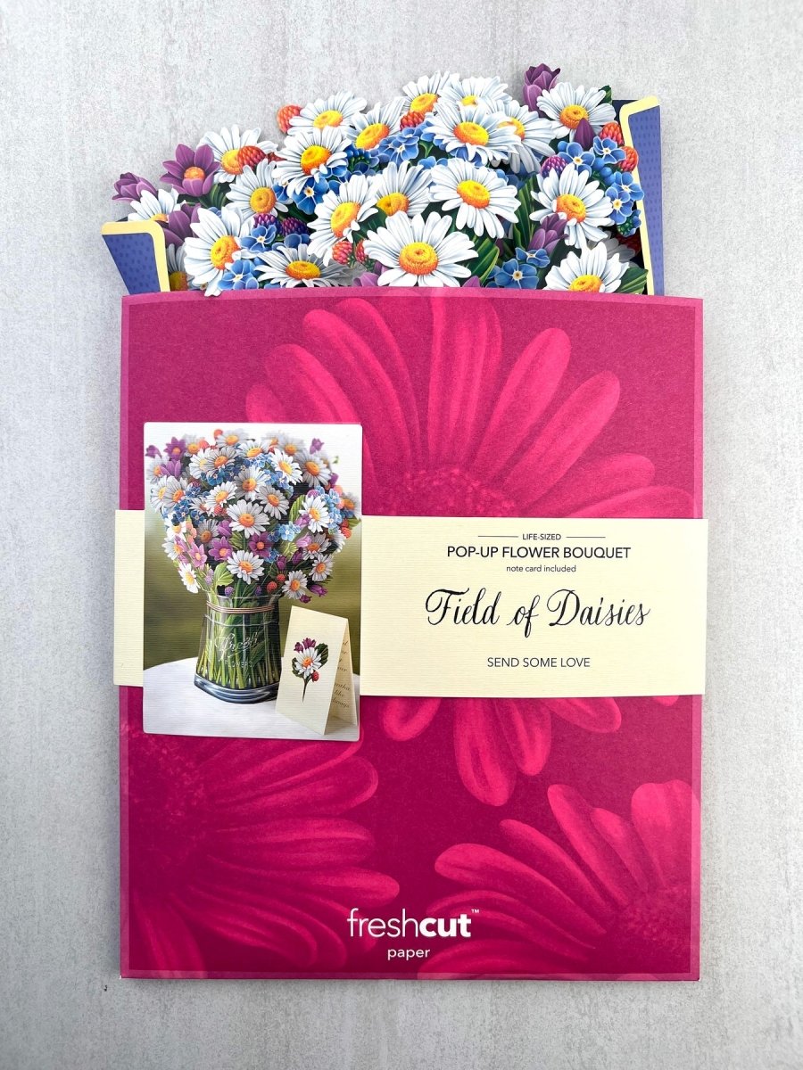 Pop-Up Flower Bouquet Greeting Card - Field of Daisies | Farmhouse World