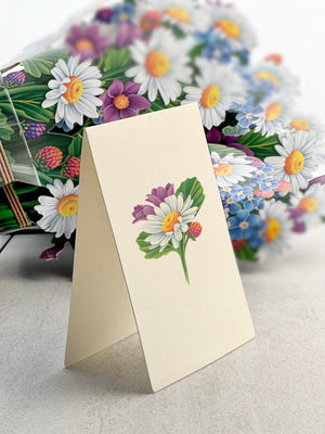 Pop-Up Flower Bouquet Greeting Card - Field of Daisies | Farmhouse World