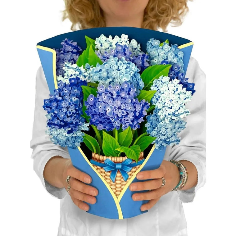 Pop-Up Flower Bouquet Greeting Card - Hydrangeas | Farmhouse World