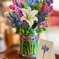 Pop-Up Flower Bouquet Greeting Card - Lilies & Lupines | Farmhouse World