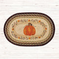 Pumpkin Oval Rugs - Handwoven with 100% Natural Jute and Hand-Stenciled | Farmhouse World