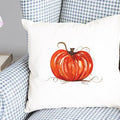 Pumpkin Watercolor Pillow Cover - Original Art | Farmhouse World