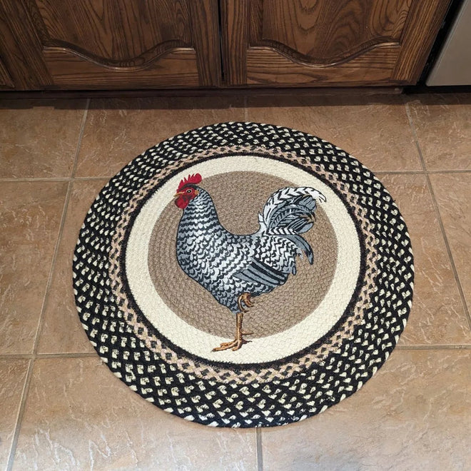 Round Rooster Rugs | Farmhouse World