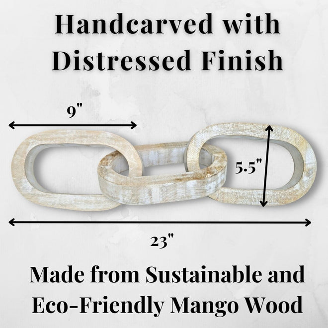 Wood Chain Decor - 3 Colors | Farmhouse World