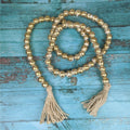 Wooden Bead Garland - Silver or Gold | Farmhouse World