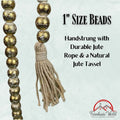 Wooden Bead Garland - Silver or Gold | Farmhouse World