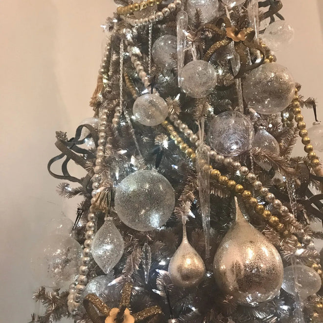 Wooden Bead Garland - Silver or Gold | Farmhouse World