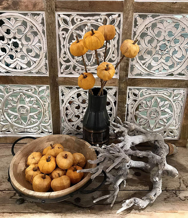Artificial Small Pumpkins Decorating for Fall, Thanksgiving Decor for Table, or Farmhouse Fall Decor | Farmhouse World